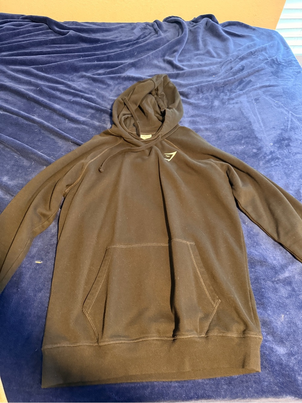 Gymshark Black Hooded Sweatshirt with Subtle Logo